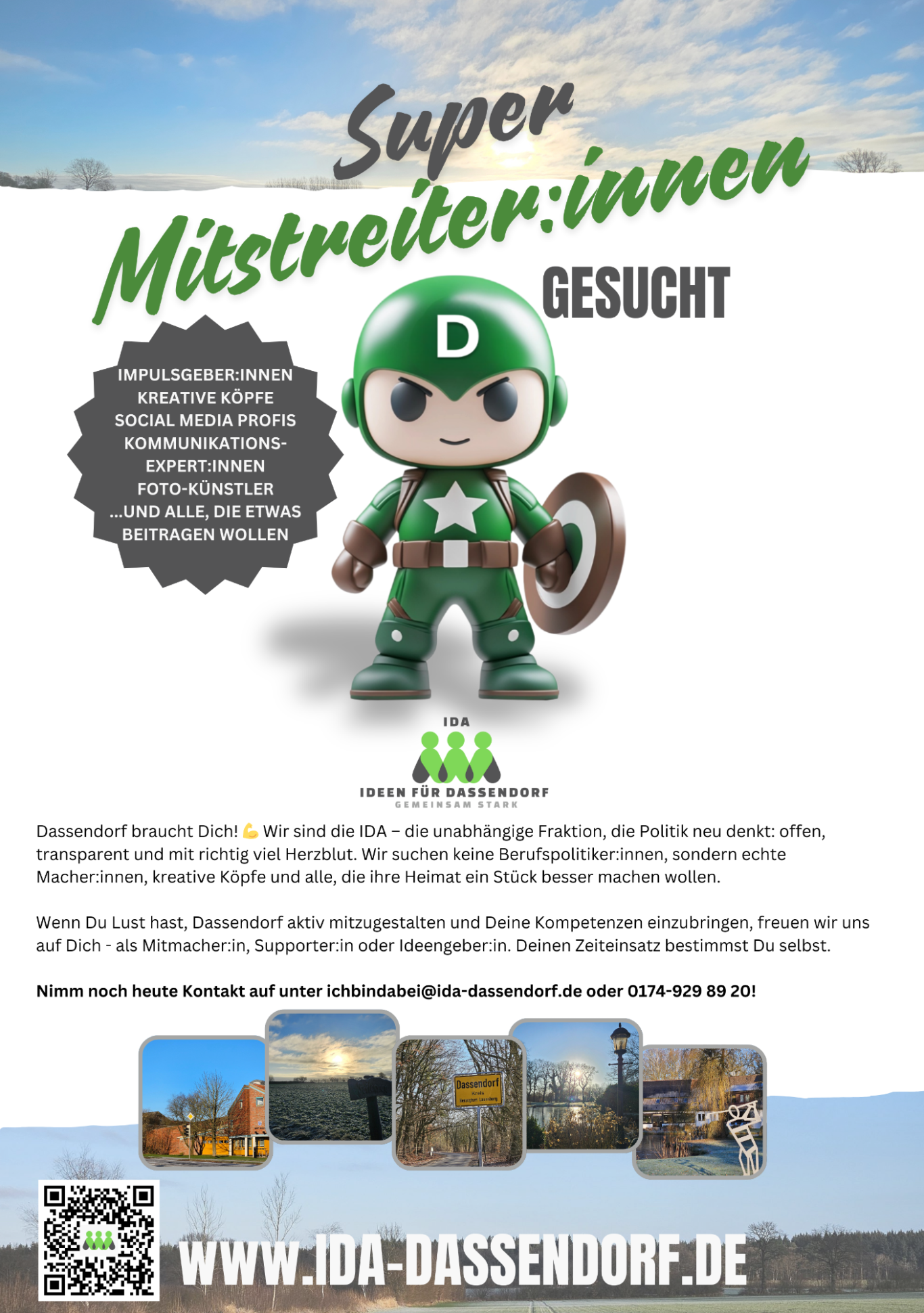 Super Mitstreiter:innen Anzeige 'Super Mitstreiter:innen gesucht